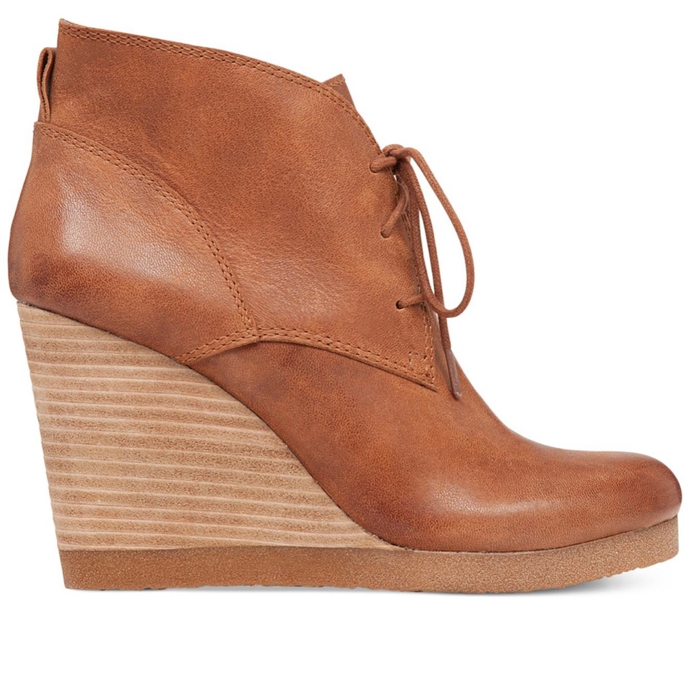 Lucky Brand lace up wedge booties. - Picture 1 of 15